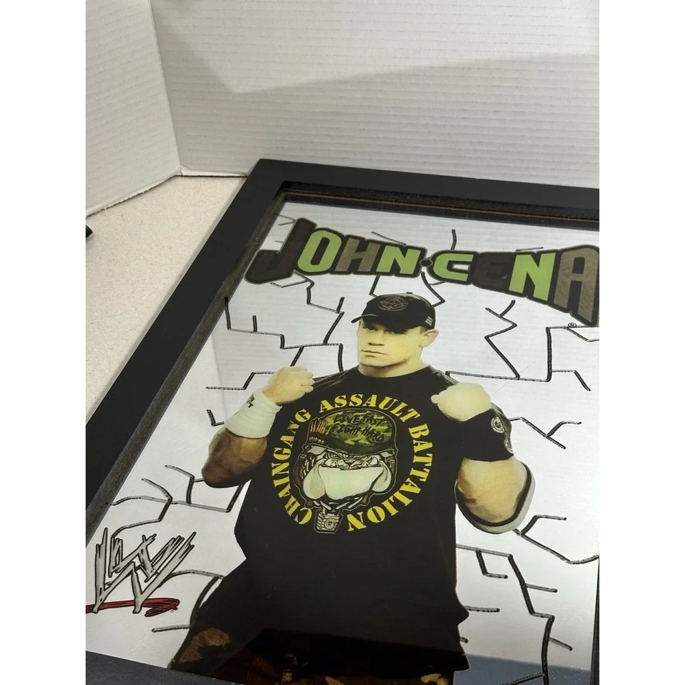 2007 John Cena Framed Bar Mirror WWE Pro-Wrestling Chain Gang